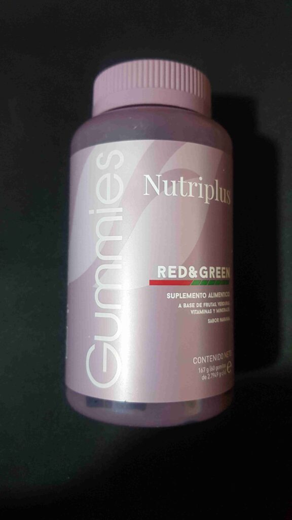 Detalle Frasco Red Green Gummies Frente