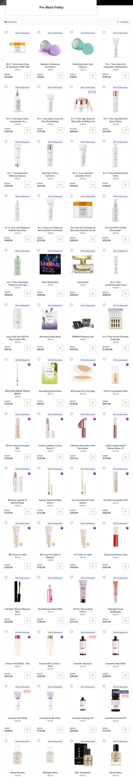 Productos con Rebaja en Black Friday Farmasi 2025 Productos con Rebaja en Black Friday Farmasi 2025